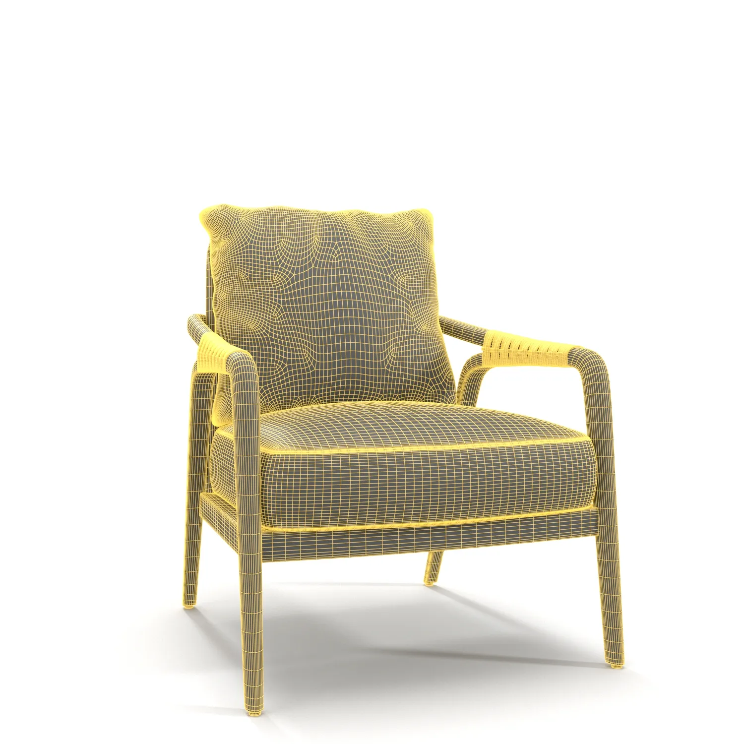 Knot Lounge Chair PBR 3D Model_07